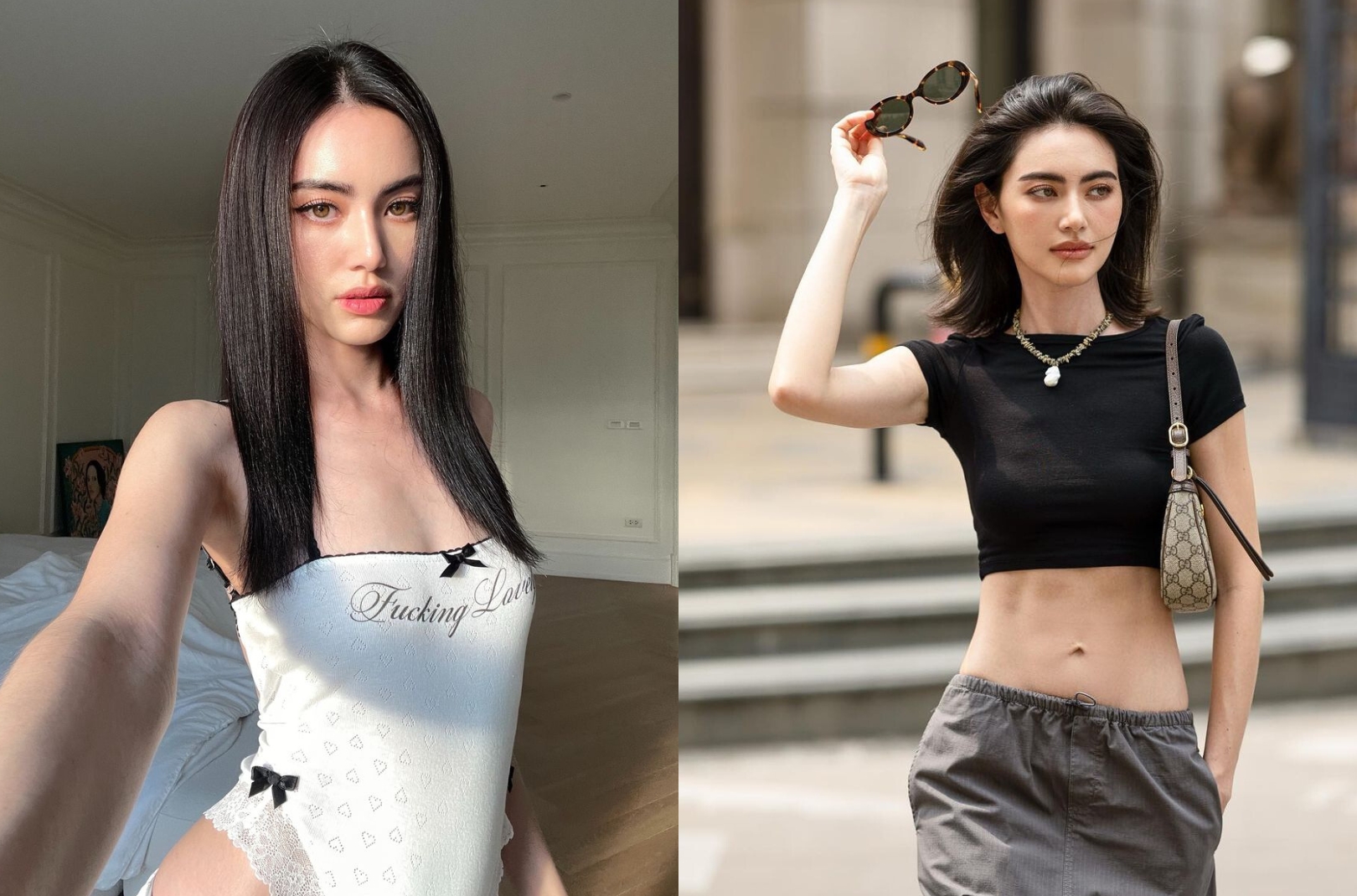 C&ocirc; g&aacute;i với m&aacute;i t&oacute;c đen duỗi thẳng v&agrave; cắt ngắn