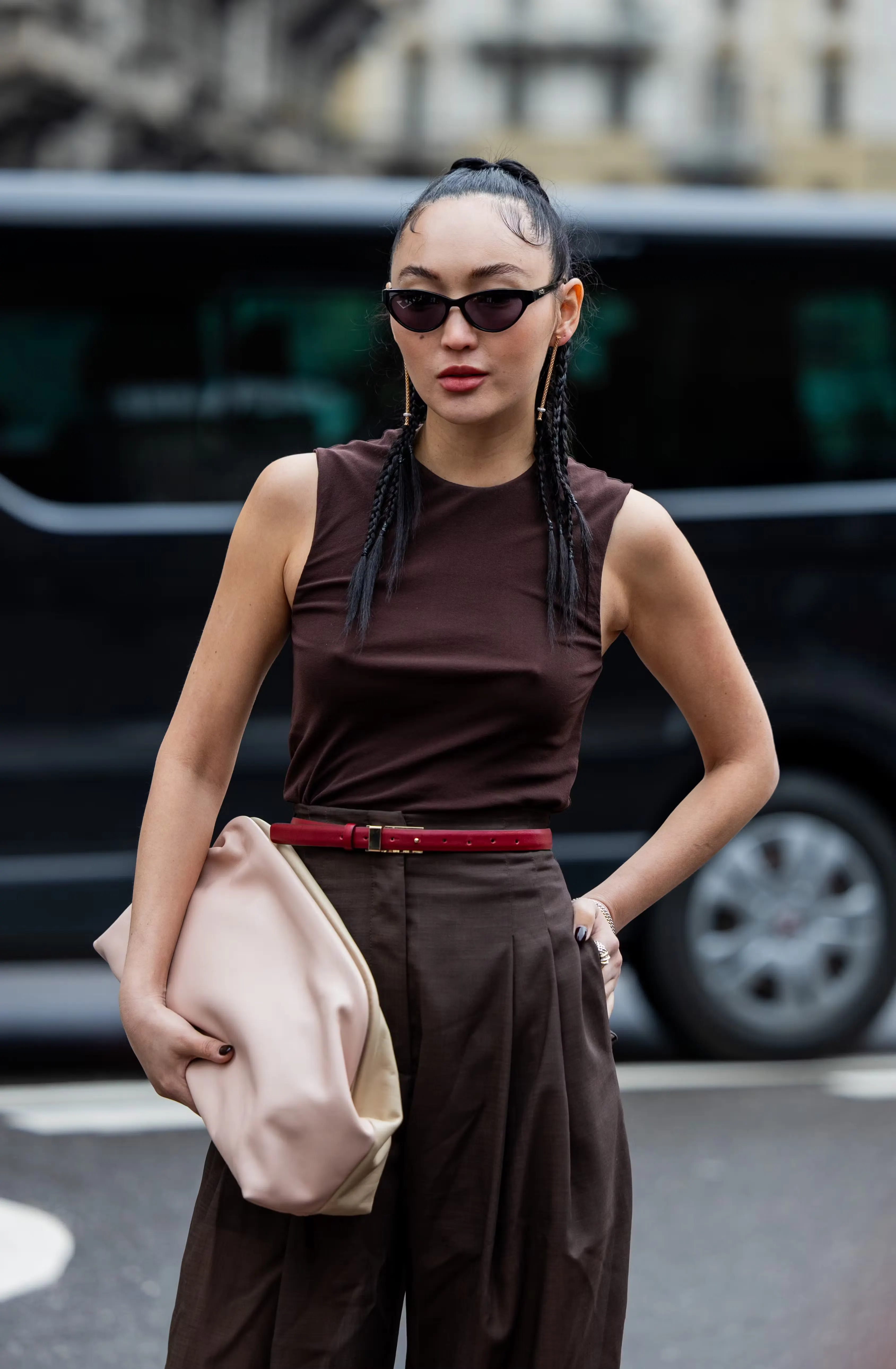 túi clutch 2025 hồng pastel 